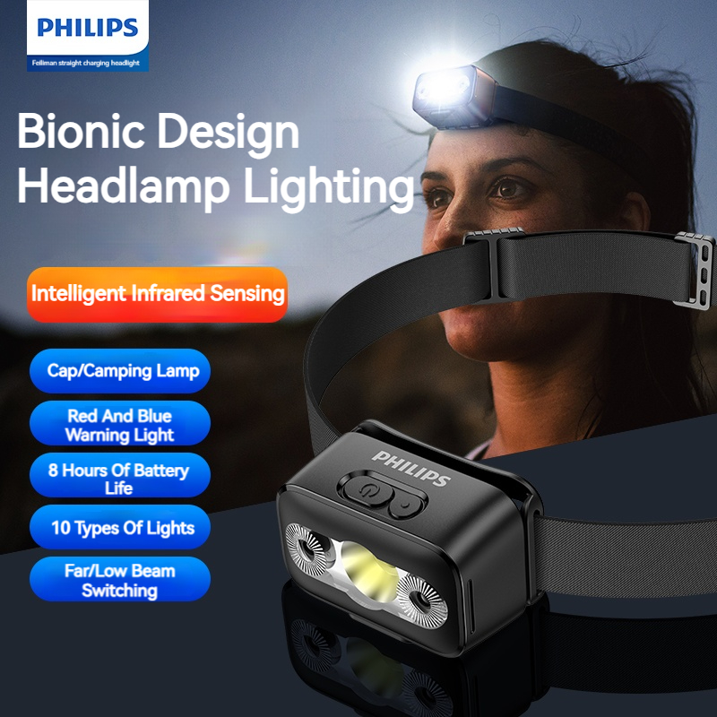 Outdoor Lighting Globes - フィリップス LED ヘッドランプ センサーヘッド 懐中電灯 10種類の照明