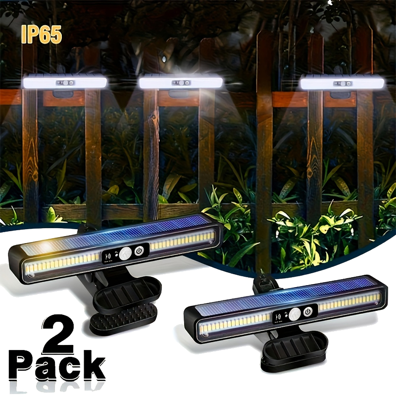 Outdoor Lighting For Fence - クリップ式ソーラーモーションライト屋外防水、36個のLEDを搭載した屋外用ソーラーフェンスライト、ポータブルソーラー式セキュリティライト