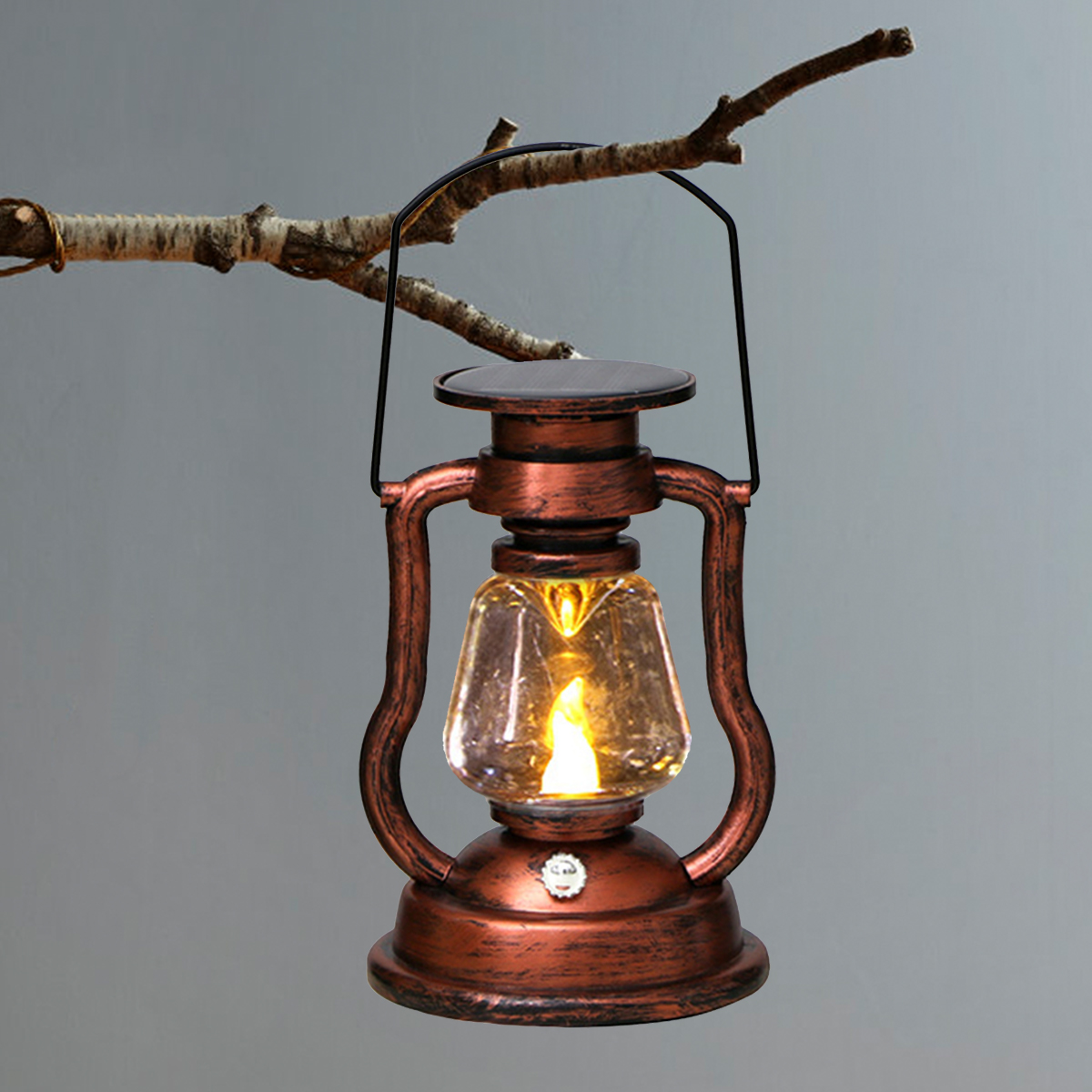 Outdoor Lighting Vintage - 雰囲気ライトレトロ LED ソーラーライトオイルランプちらつき炎のない屋外吊り下げランタンキャンプソーラーキャンドルライト装飾