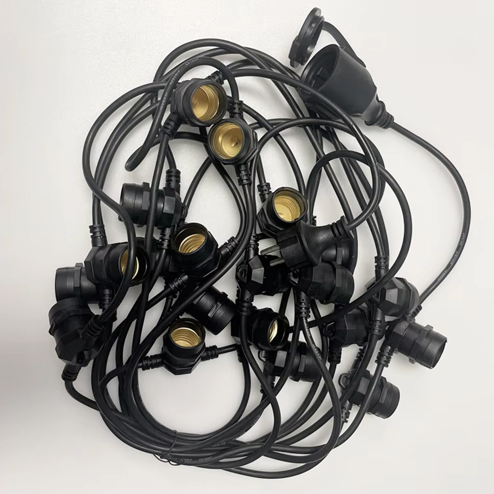 Outdoor Lighting In Ground - 10 メートルケーブル LED ストリング商用グレード防水 E27 ソケット付き屋外ホリデーガーランド結婚式照明庭の装飾用