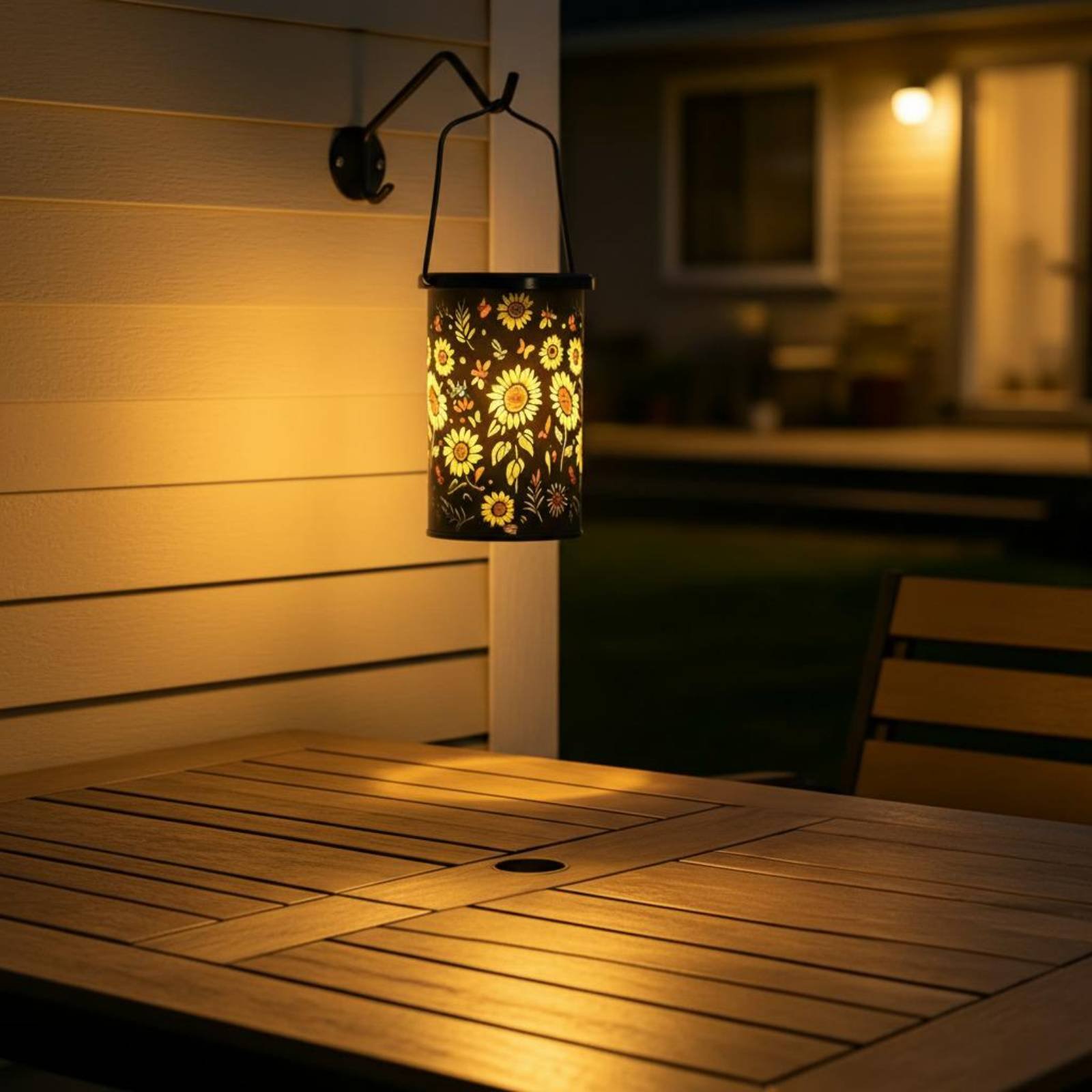 Outdoor Lighting Vintage - 花柄ランタン ヴィンテージデザイン 吊り下げ式ソーラーランタン エッチングソーラーランプ LED屋外照明 パティオ用装飾カットアウトパターン