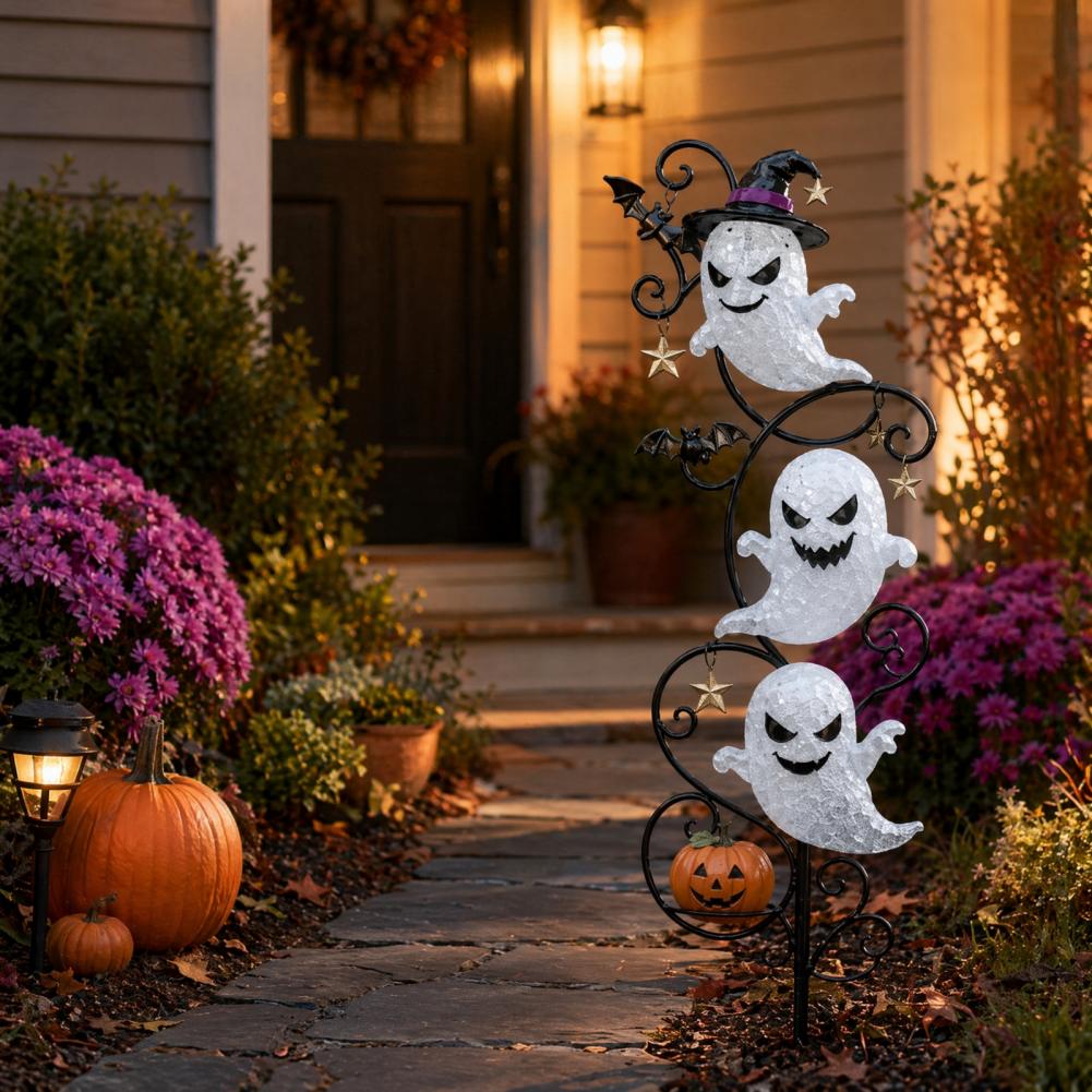 Outdoor Lighting In Ground - ハロウィン防水LEDグラウンドランプ、不気味な休日の芝生や歩道の照明用屋外庭園パス装飾