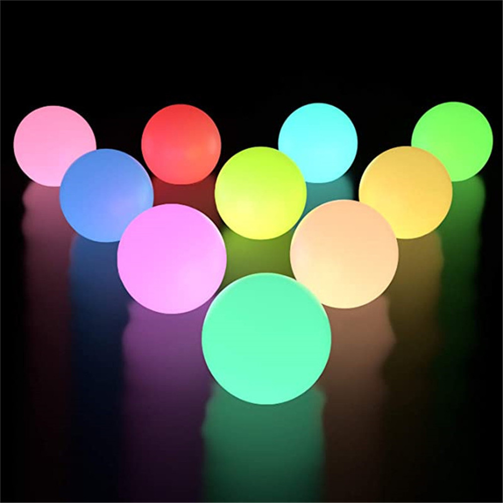 Pond Light Submersible - RGBフローティングプールライト,色が変わるLEDライト,ボールライト,ip67防水,屋外ガーデンスイミング,3インチ,7.8cm, 1個,2個