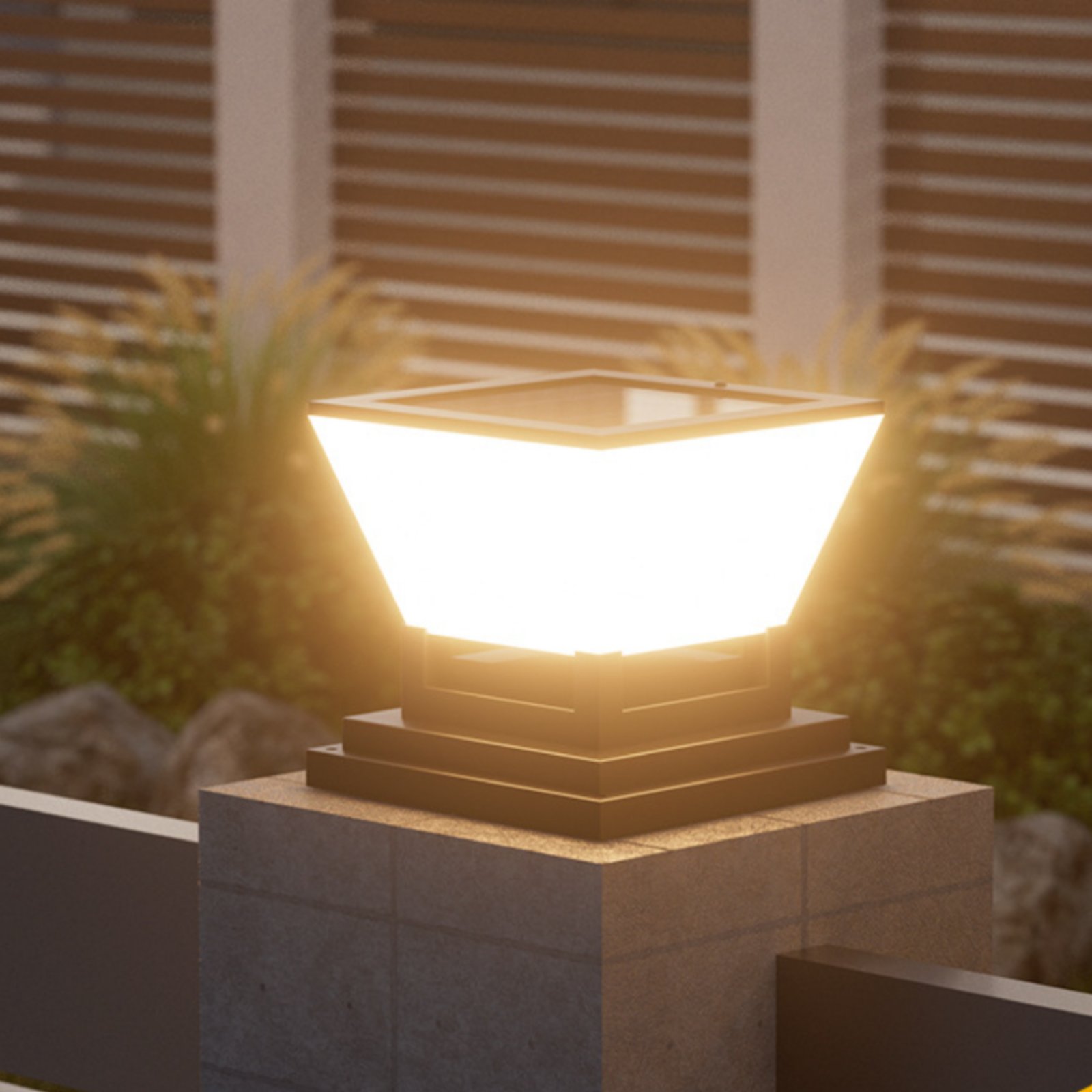 Outdoor Lighting For Fence - ソーラーポストライト防水ソーラーフェンスライトフェンスキャップランタン防水屋外照明取り付け簡単