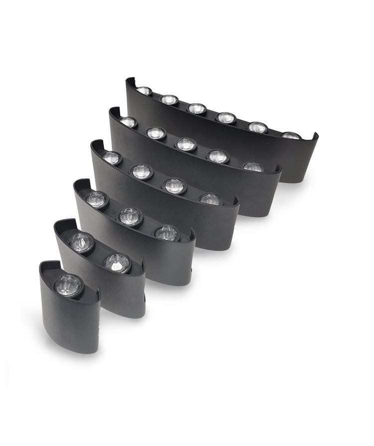 上下 LED ウォールランプ防水 IP65 アルミインテリア - Outdoor Lighting Lux のレビューと価格