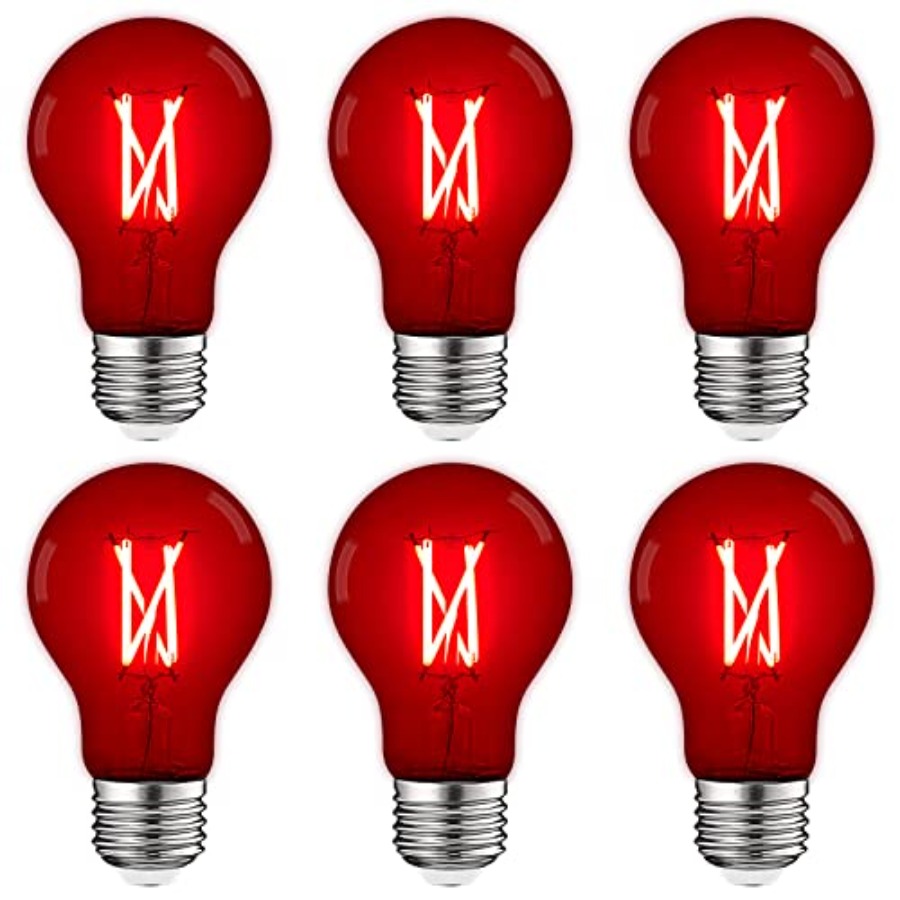 A19 エジソンLED電球、4.5W 60W相当、カラーガラ - Outdoor Lighting Decoration のレビューと価格