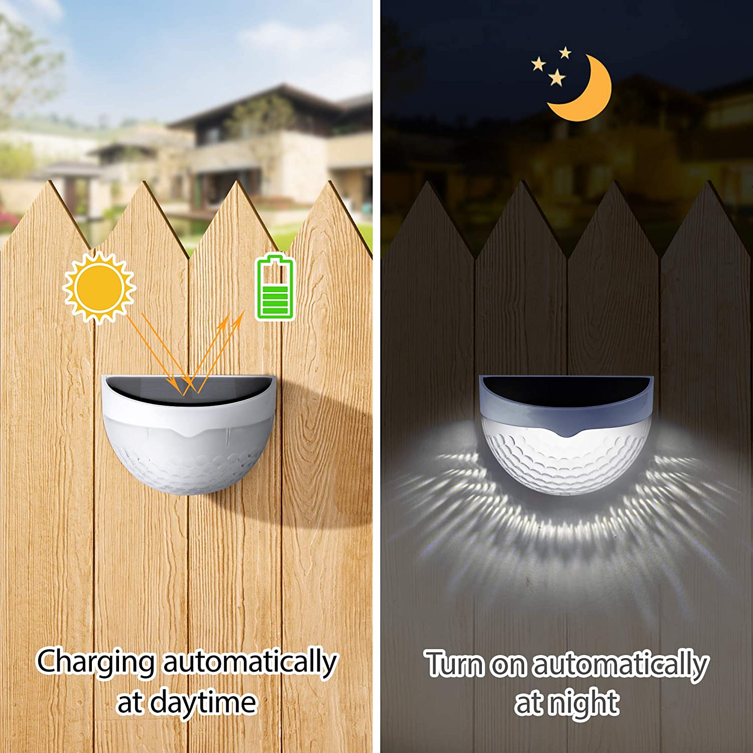 LED ソーラーライト屋外壁ランプエネルギーガーデンランプ防 - Outdoor Lighting For Fence のレビューと価格