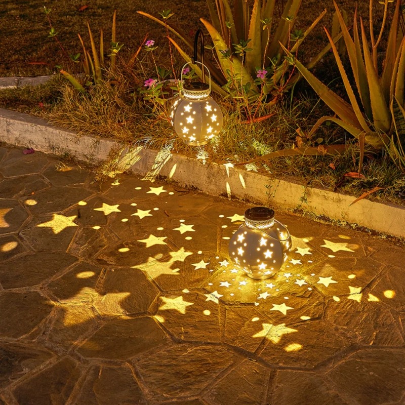 ガーデンスタープロジェクターランプ吊り下げ式ソーラーライト屋 - Outdoor Lighting Landscape のレビューと価格