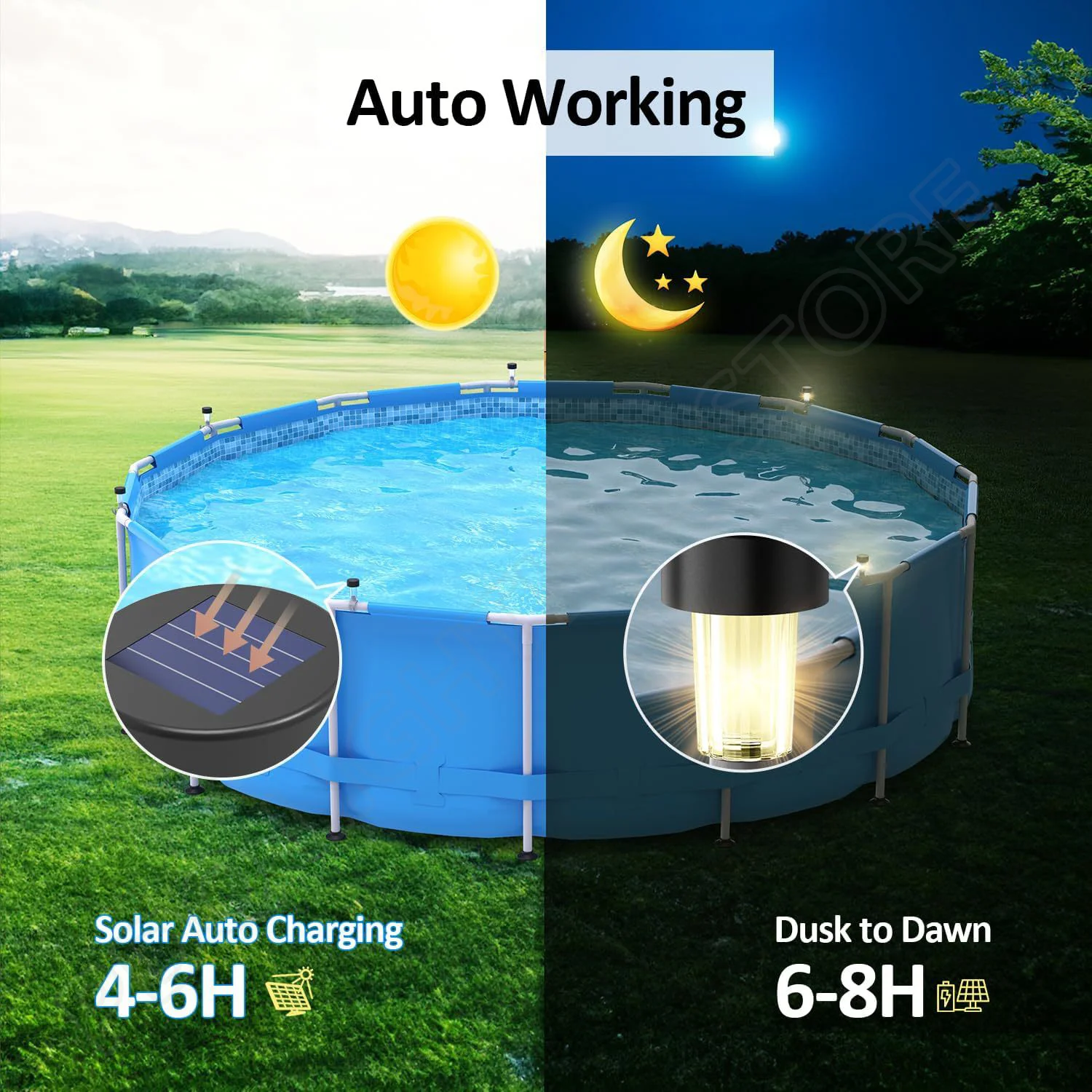 ソーラーライト屋外防水ケーブルタイ太陽光発電ライト庭フェンス - Outdoor Lighting For Fence のレビューと価格