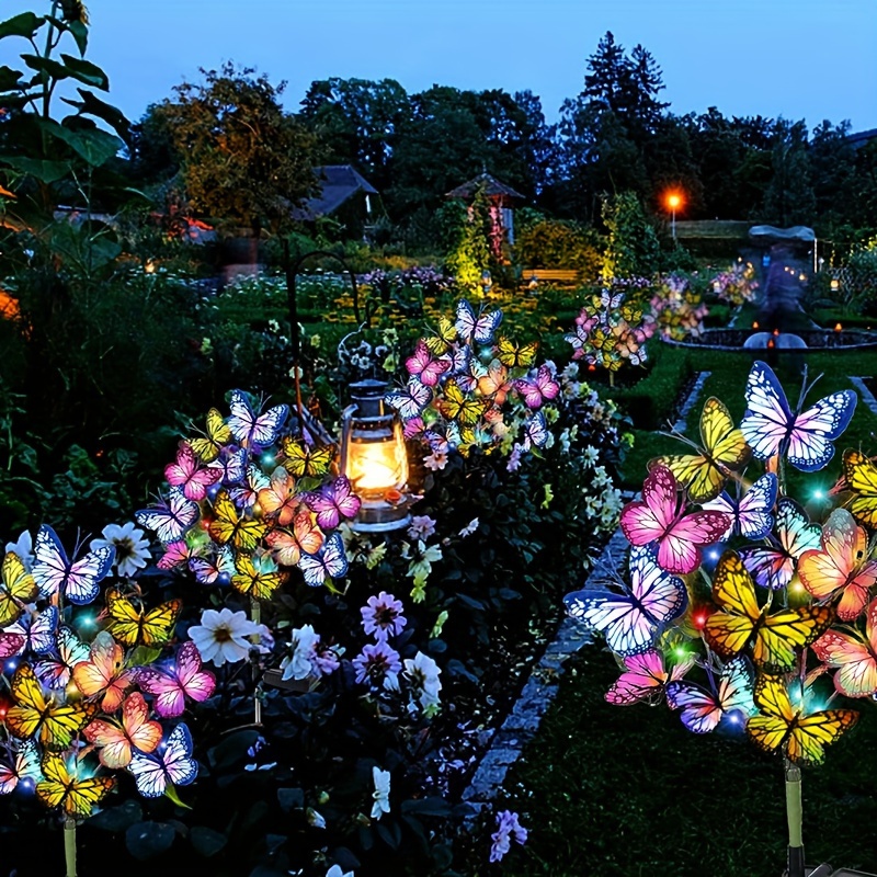 ソーラー LED バタフライガーデンライト防水カラフルな屋外 - Outdoor Lighting In Ground のレビューと価格