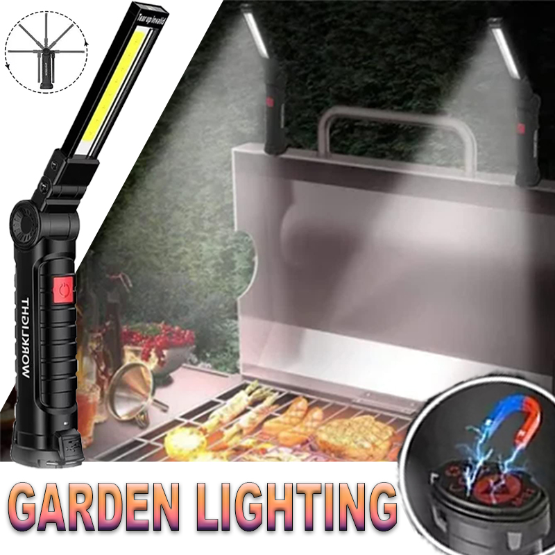 ポータブル LED 懐中電灯 磁気フック付き 屋外修理作業灯 - Outdoor Lighting Landscape のレビューと価格