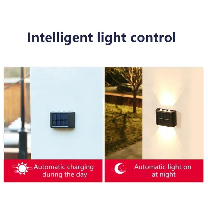 LEDソーラーライト 屋外防水 ソーラーウォールランプ 上下 - Outdoor Lighting Landscape のレビューと価格