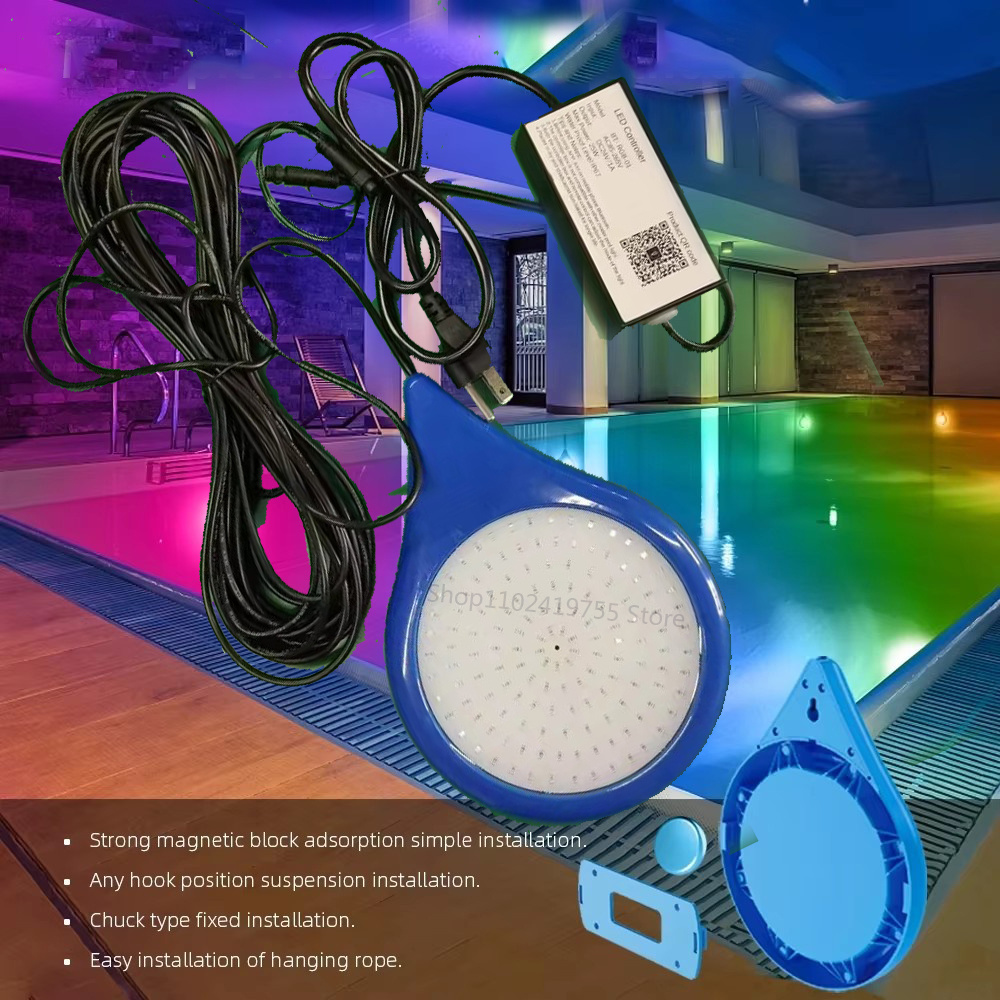 30W RGB水中ライト磁気吸引スイミングプールランプ25W - Pond Light Submersible のレビューと価格