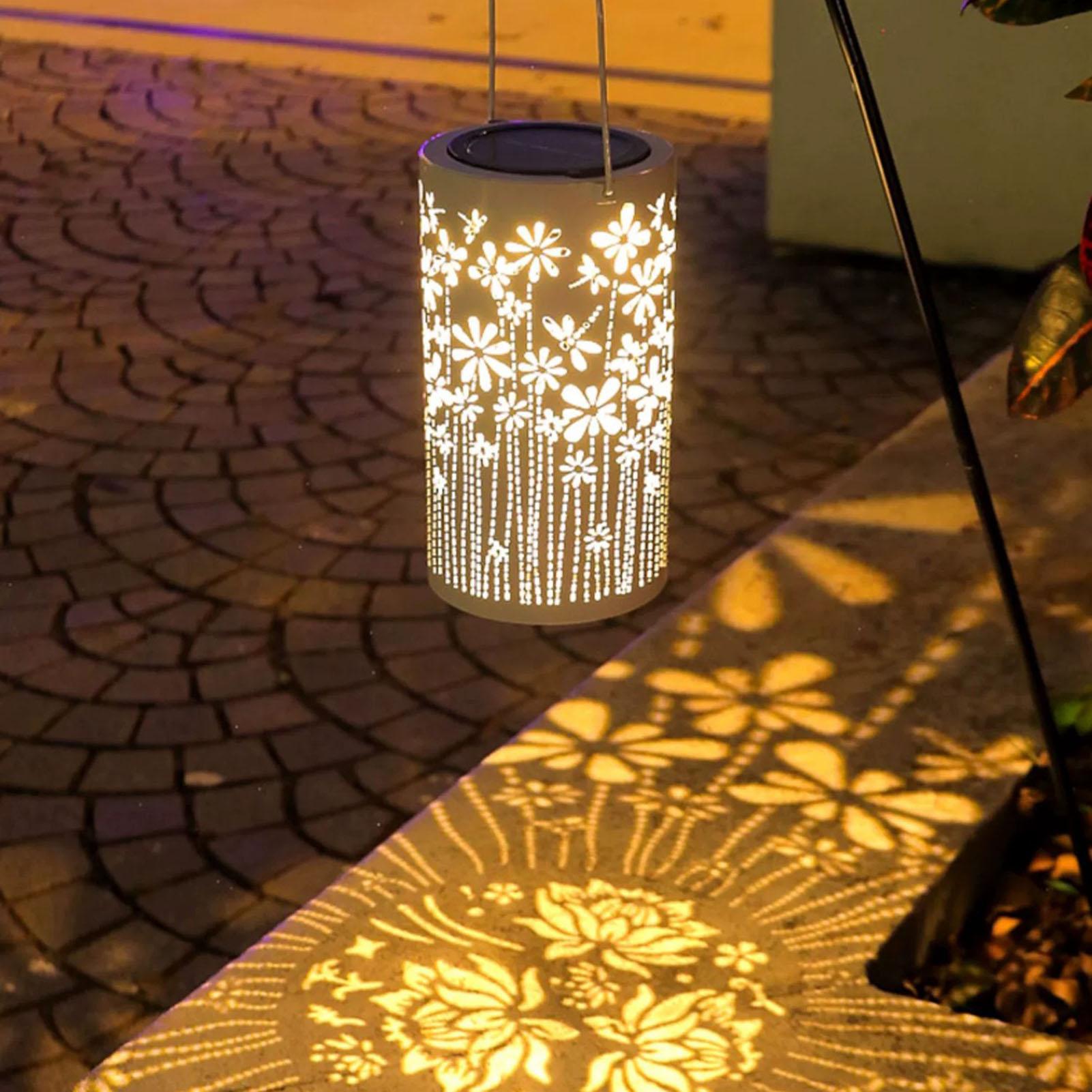 ソーラーハンギングランタン防水フラワーランプ装飾ソーラーライ - Outdoor Lighting Landscape のレビューと価格