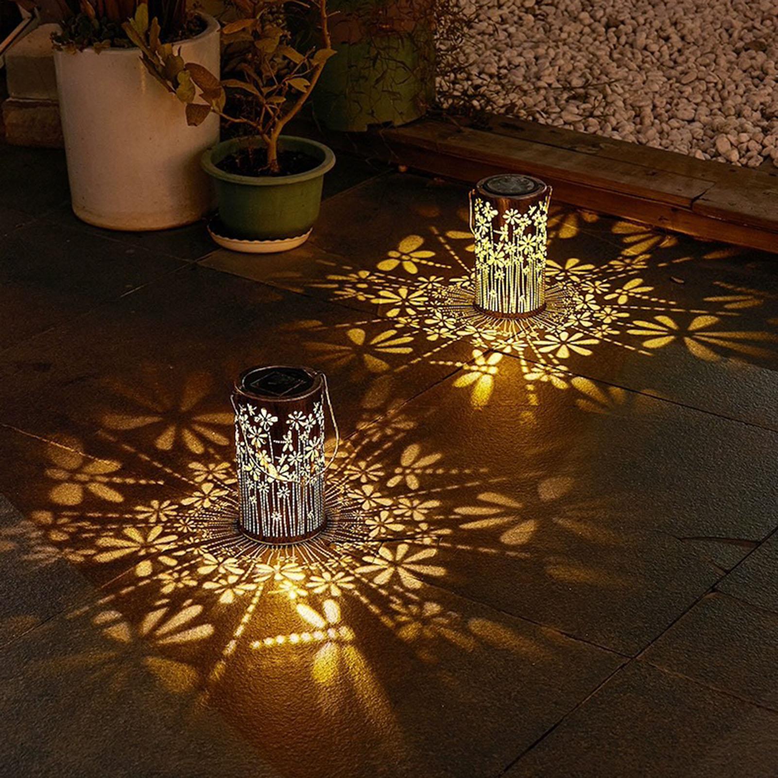 ソーラーハンギングランタン防水フラワーランプ装飾ソーラーライ - Outdoor Lighting Landscape のレビューと価格