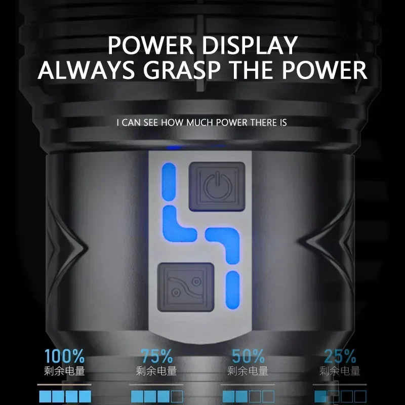 99000000LM 超高輝度 LED 懐中電灯 100W  - Outdoor Lighting B&Q のレビューと価格