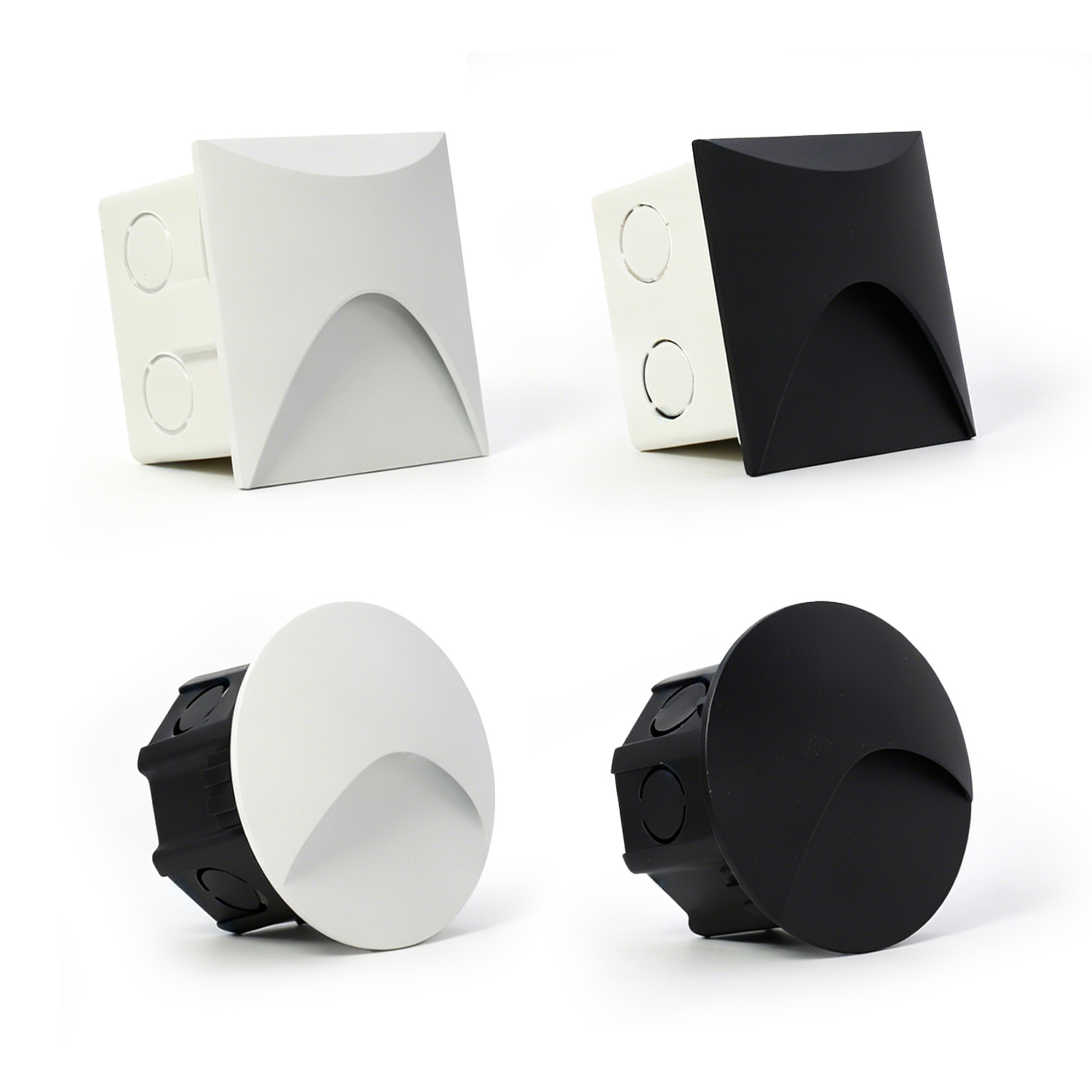 Led 階段ライトステップライト 3 ワット正方形ラウンド凹 - Outdoor Lighting Lux のレビューと価格
