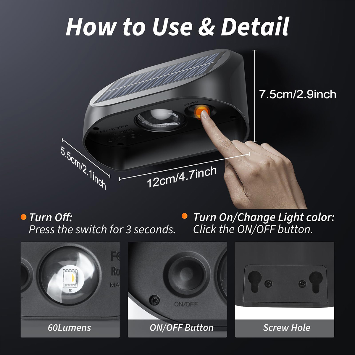 暖かい白いRGBモードのソーラーフェンスライト,防水屋外装飾 - Outdoor Lighting For Fence のレビューと価格