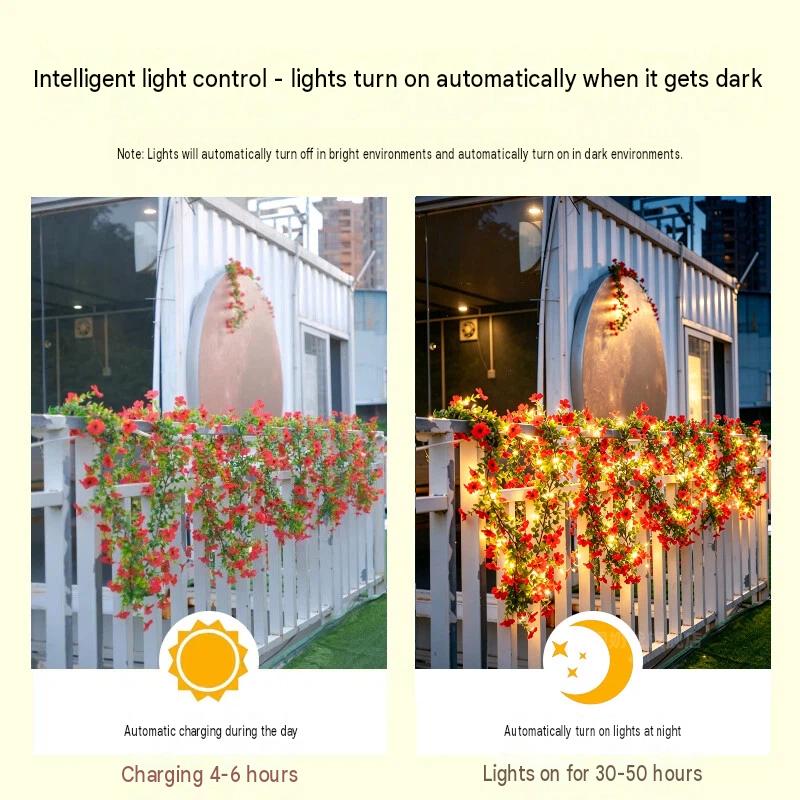 ソーラーローズバインストリングライト 5m 50LED 屋外 - Outdoor Lighting For Fence のレビューと価格