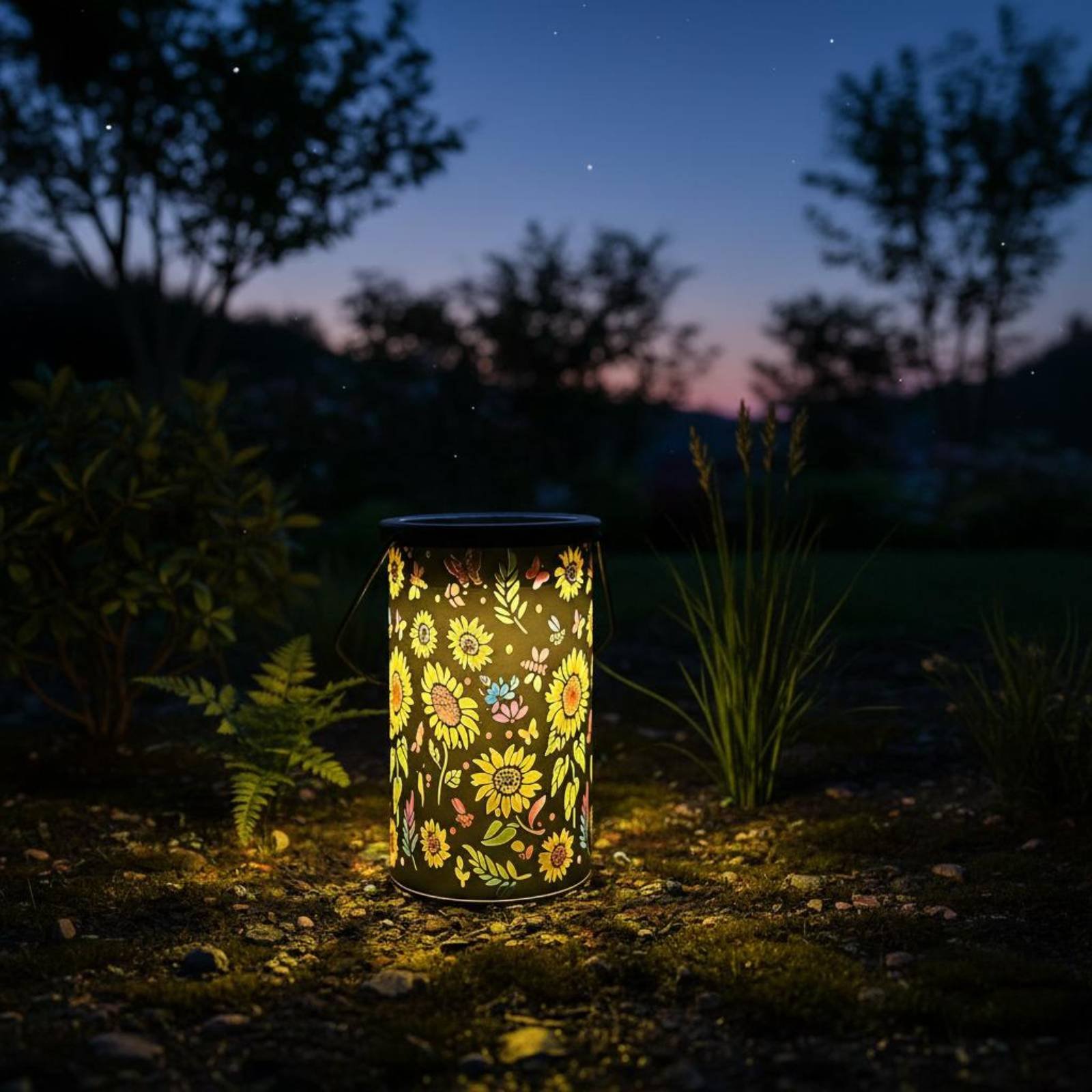 花柄ランタン ヴィンテージデザイン 吊り下げ式ソーラーランタ - Outdoor Lighting Vintage のレビューと価格