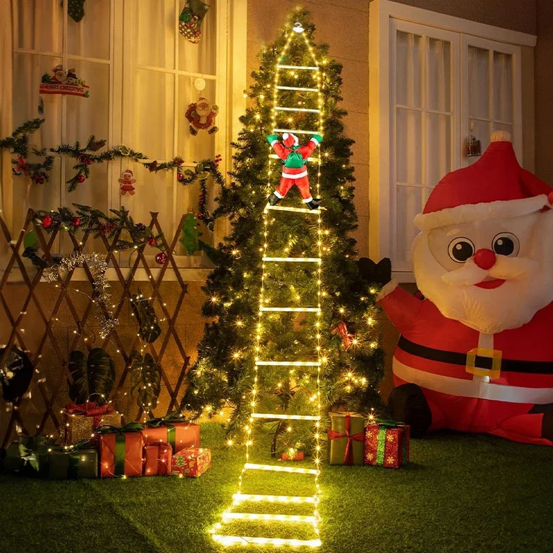 LEDクリスマスライト クリスマス装飾用はしご型ライトストリ - Outdoor Lighting Decoration のレビューと価格