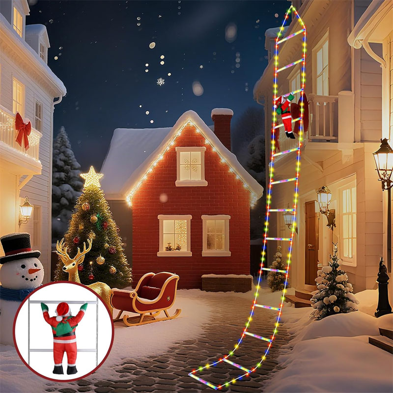 LEDクリスマスライト クリスマス装飾用はしご型ライトストリ - Outdoor Lighting Decoration のレビューと価格