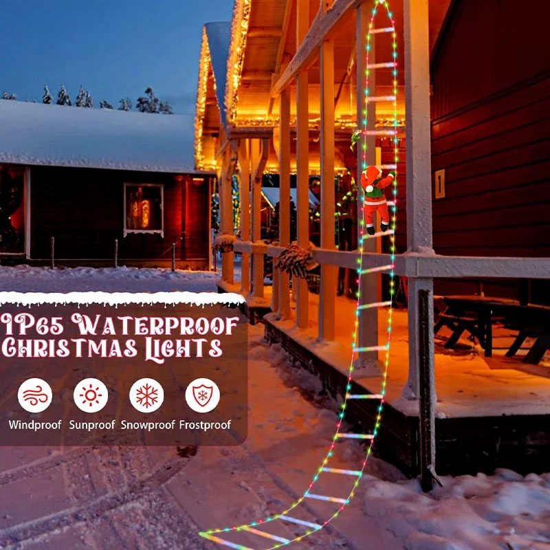LEDクリスマスライト クリスマス装飾用はしご型ライトストリ - Outdoor Lighting Decoration のレビューと価格