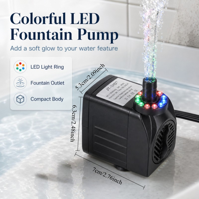 16W LEDライト噴水ポンプ水槽ロックガーデン水槽装飾滝プ - Pond Light Submersible のレビューと価格