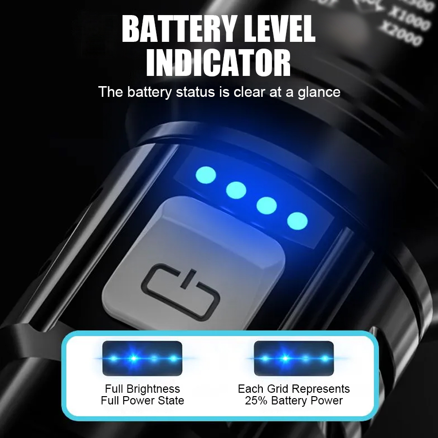 ハイパワー P50 LED 懐中電灯 USB 充電式ズームハ - Outdoor Lighting Landscape のレビューと価格