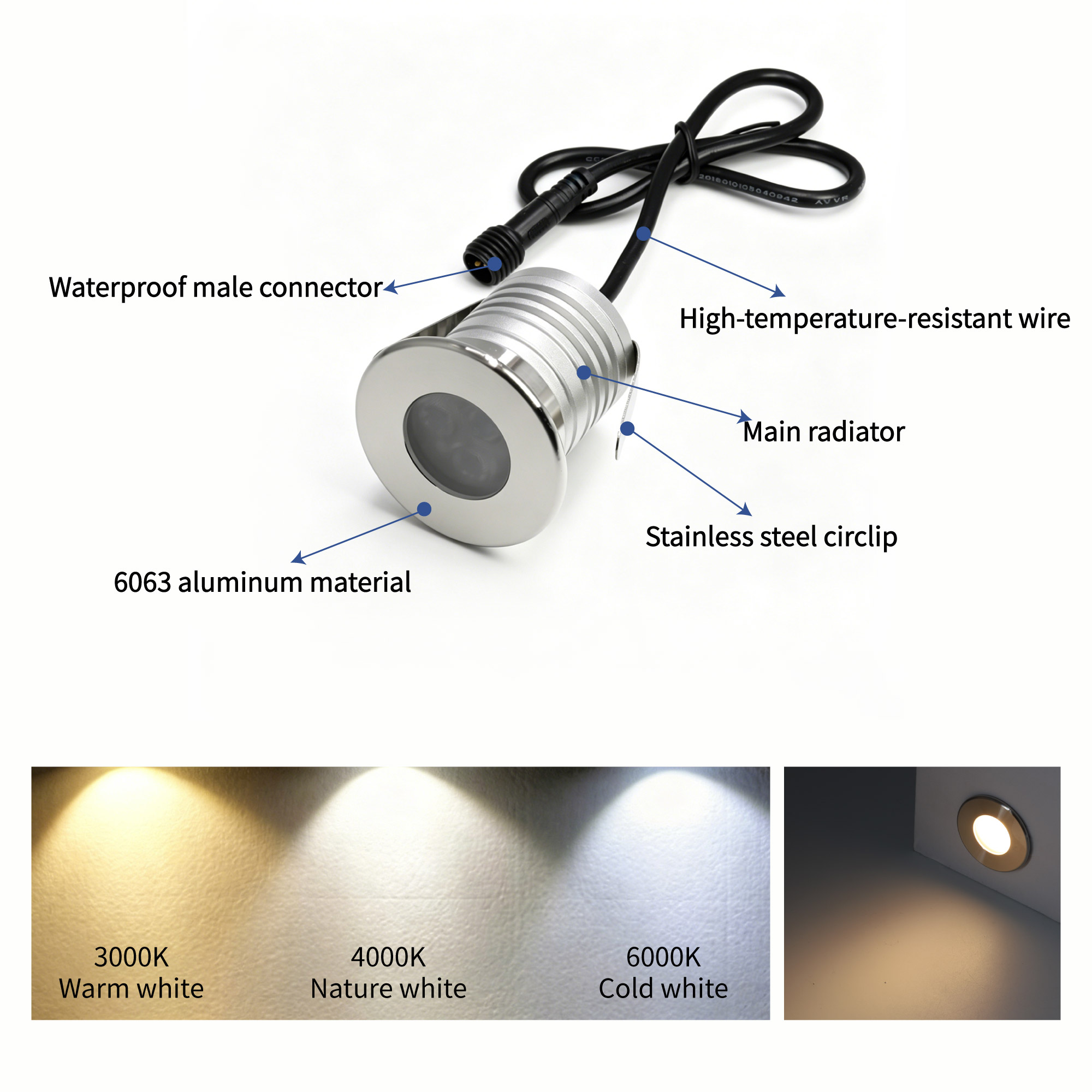 3w水中ledプールライト,ip68防水プールライト,DC1 - Pond Light Submersible のレビューと価格