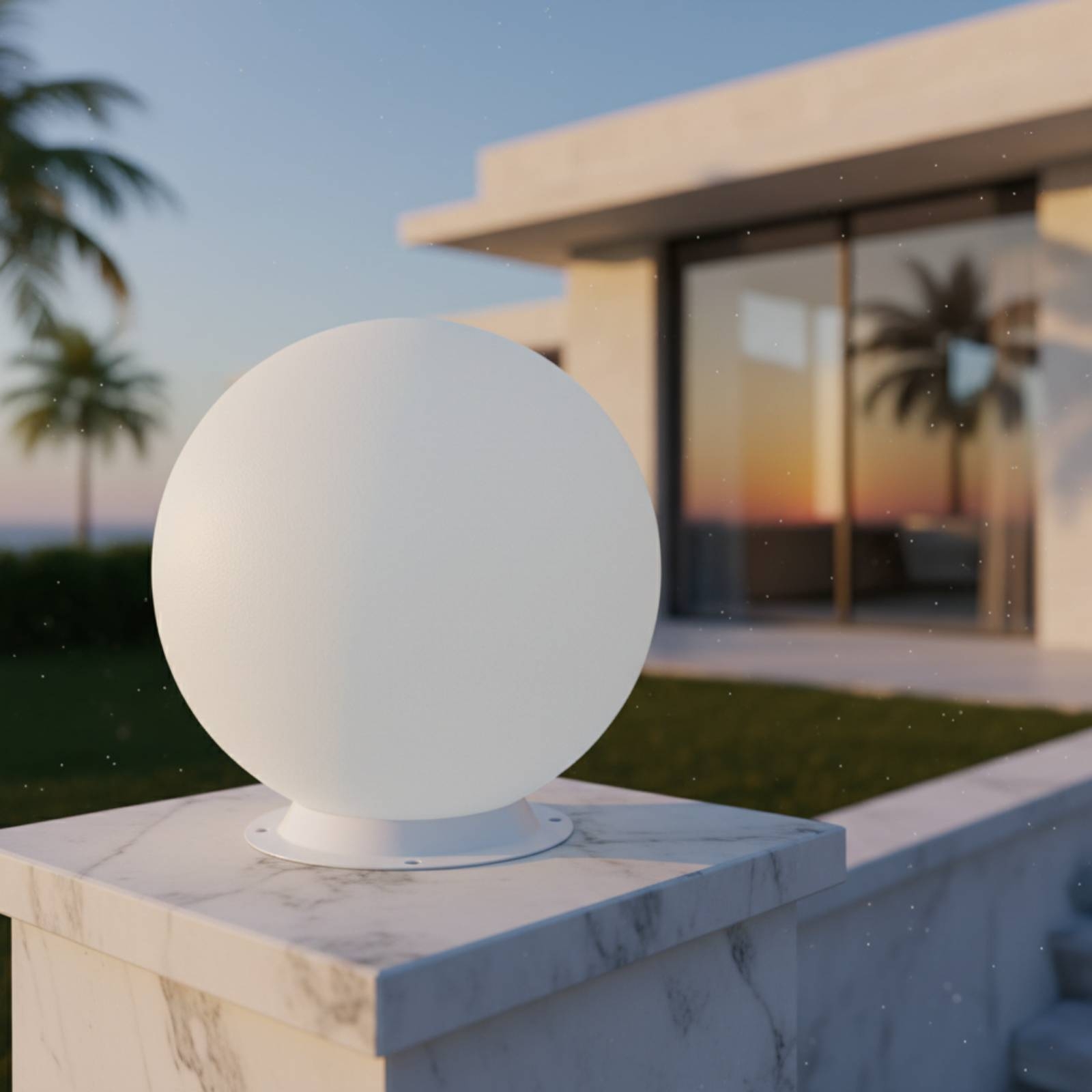 ソーラーポストキャップライト夕暮れから夜明けまで点灯する球形 - Outdoor Lighting Decoration のレビューと価格