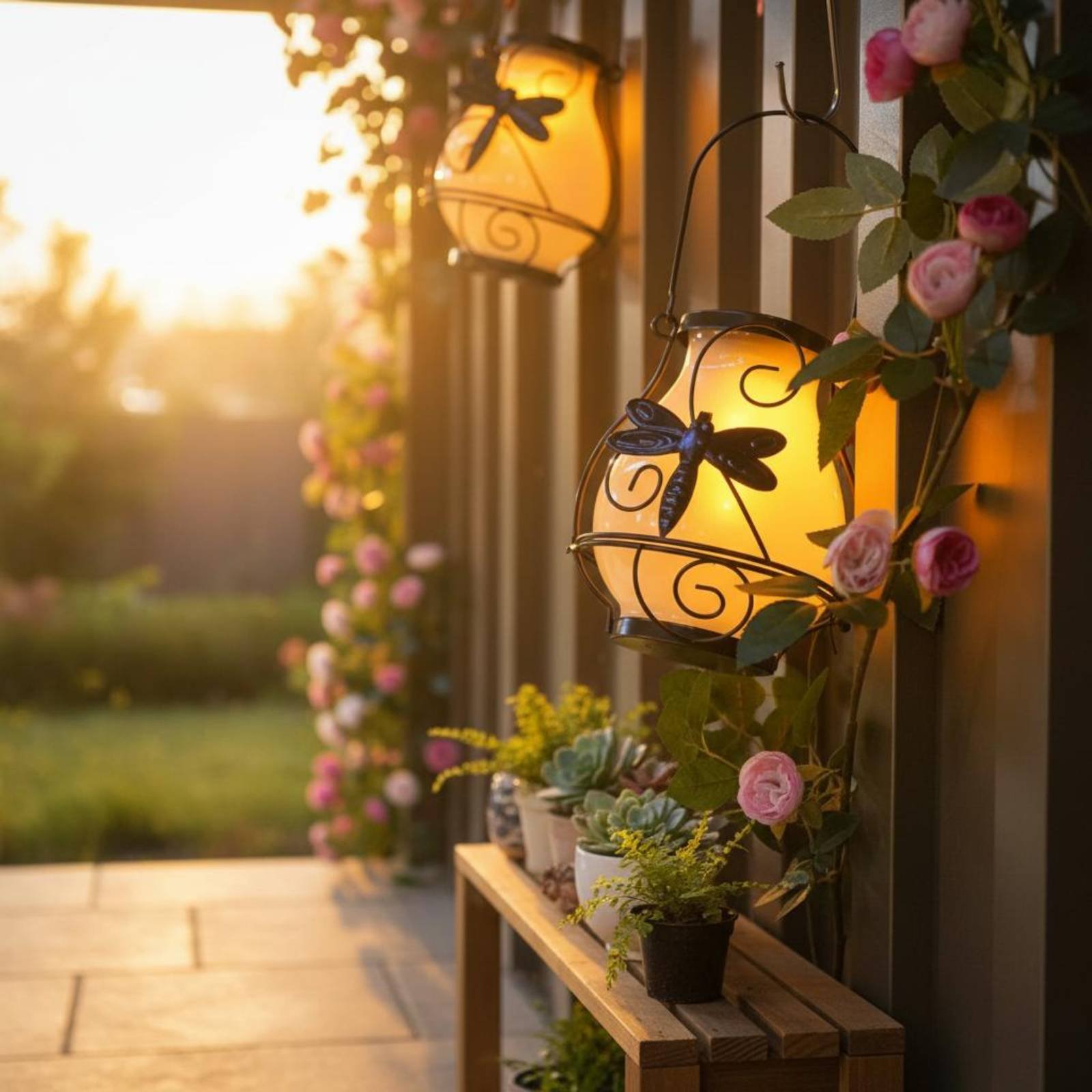 ソーラーバタフライランタン 防水バタフライソーラーランタン  - Outdoor Lighting Decoration のレビューと価格