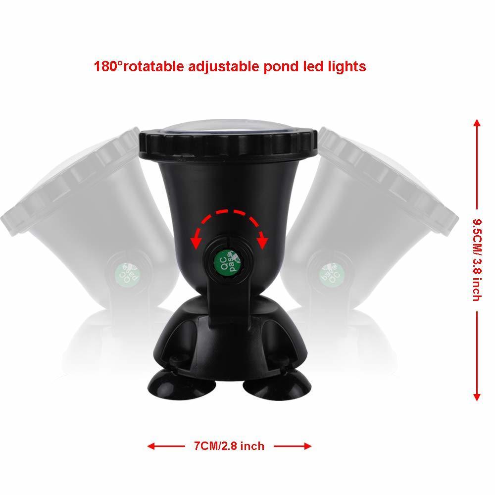 リモコン付きマルチカラー水中ledランプ,水族館,噴水,庭, - Pond Light Submersible のレビューと価格