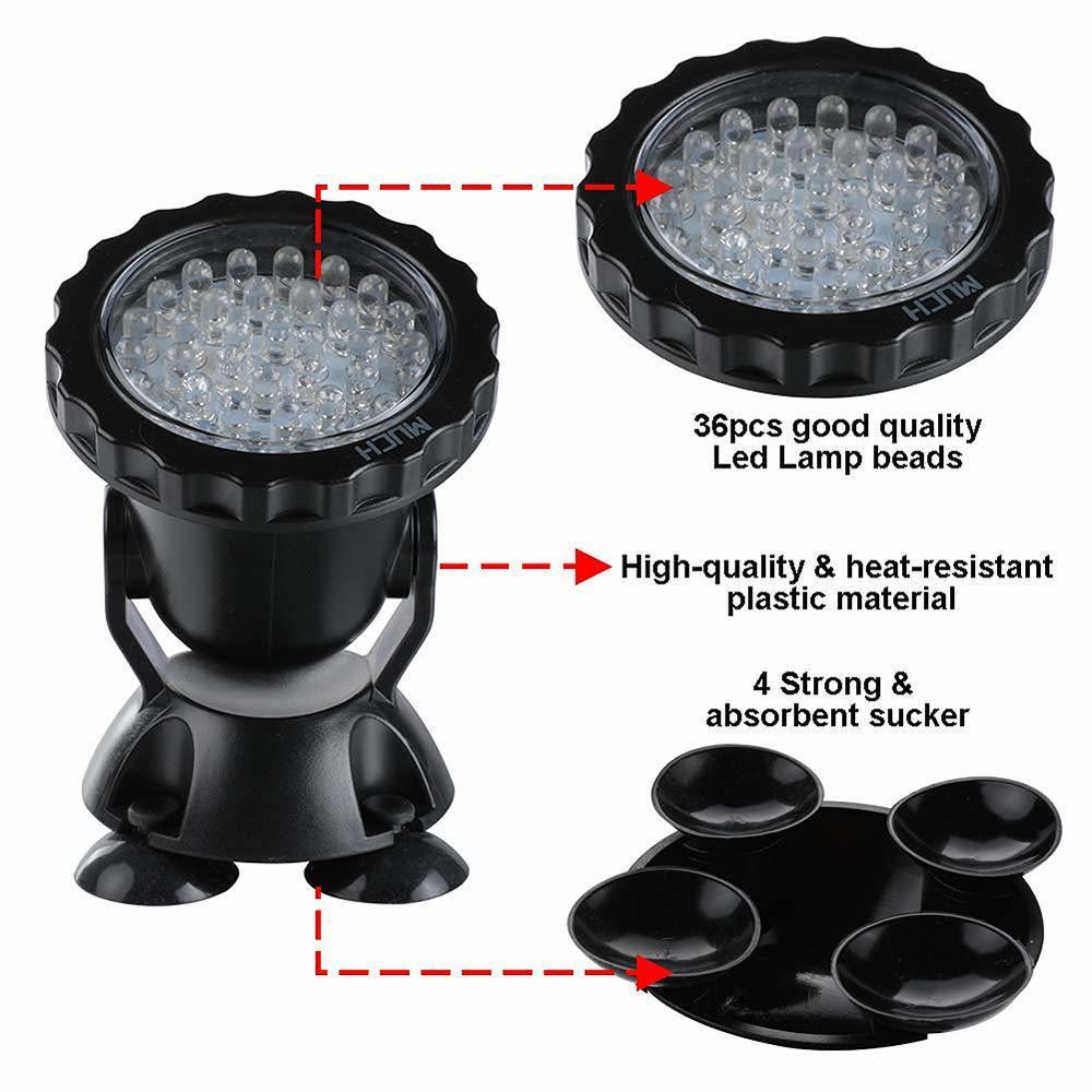 リモコン付きマルチカラー水中ledランプ,水族館,噴水,庭, - Pond Light Submersible のレビューと価格
