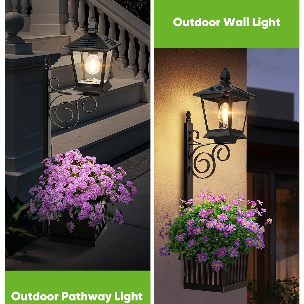 2 in 1 ソーラープランターランプ 防水 暖白色 屋外壁 - Outdoor Lighting Decoration のレビューと価格