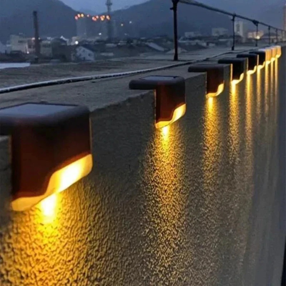 ウォームホワイト LED ソーラーステップランプパス階段屋外 - Outdoor Lighting For Fence のレビューと価格