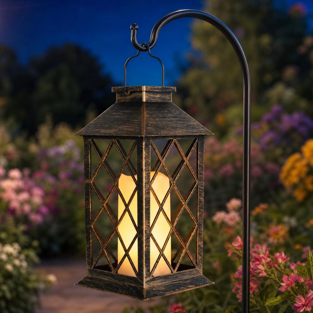 レトロソーラーランタン、屋外ソーラーキャンドルランタン、吊り - Outdoor Lighting Decoration のレビューと価格