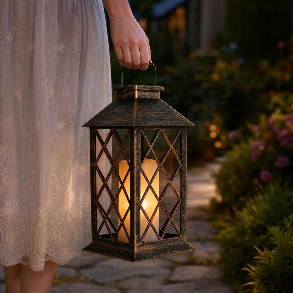 レトロソーラーランタン、屋外ソーラーキャンドルランタン、吊り - Outdoor Lighting Decoration のレビューと価格