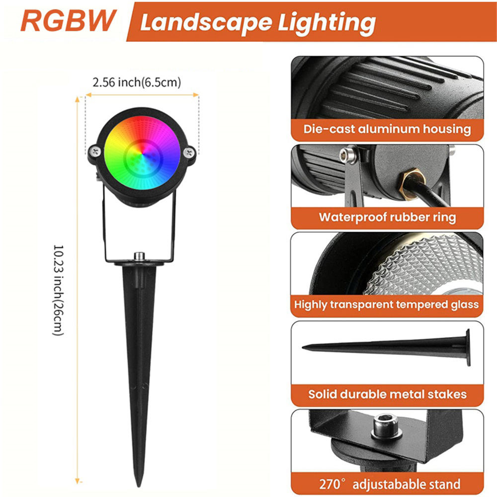 RGBW景観照明10Wリモコン付きスポットライト110V 2 - Outdoor Lighting Landscape のレビューと価格
