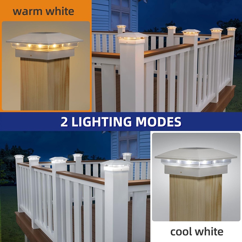 4パックソーラーポストキャップライト屋外用、16 LEDフェ - Outdoor Lighting For Fence のレビューと価格