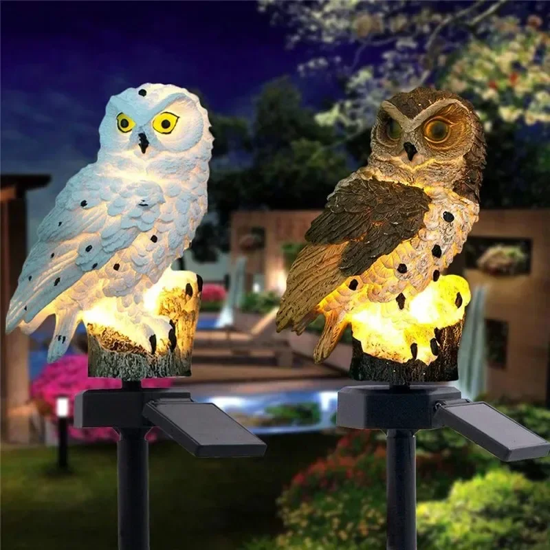 ソーラーフクロウ像ガーデンライトLED防水屋外装飾、庭やパテ - Outdoor Lighting In Ground のレビューと価格