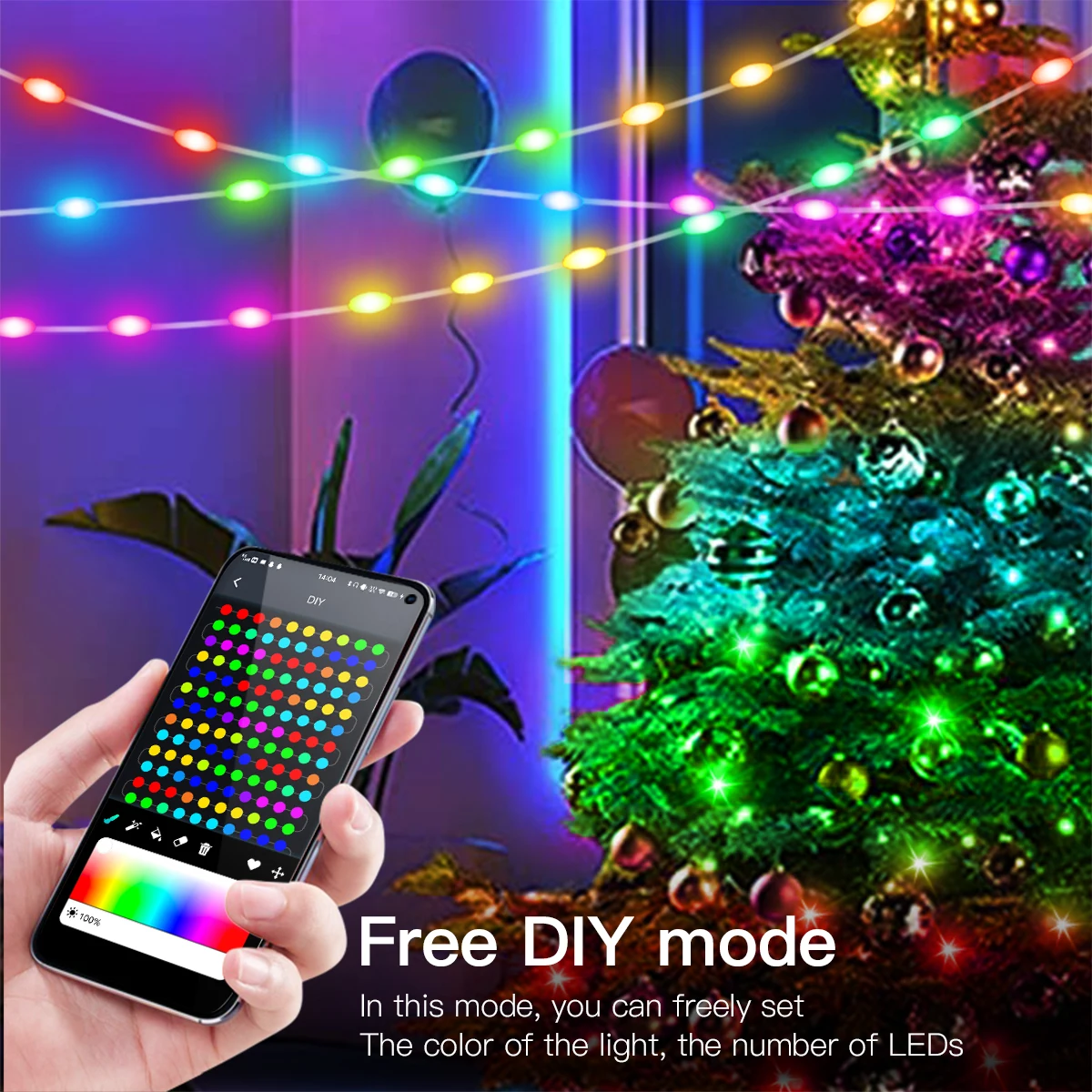屋外中庭フェンス窓装飾ライトストリングUSB 5V RGB  - Outdoor Lighting For Fence のレビューと価格