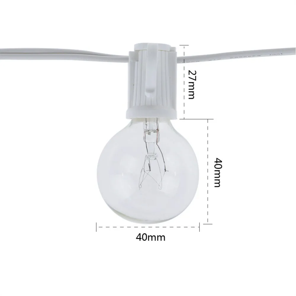 ヴィンテージ G40 クリア電球ストリングライト 8 メート - Outdoor Lighting Vintage のレビューと価格