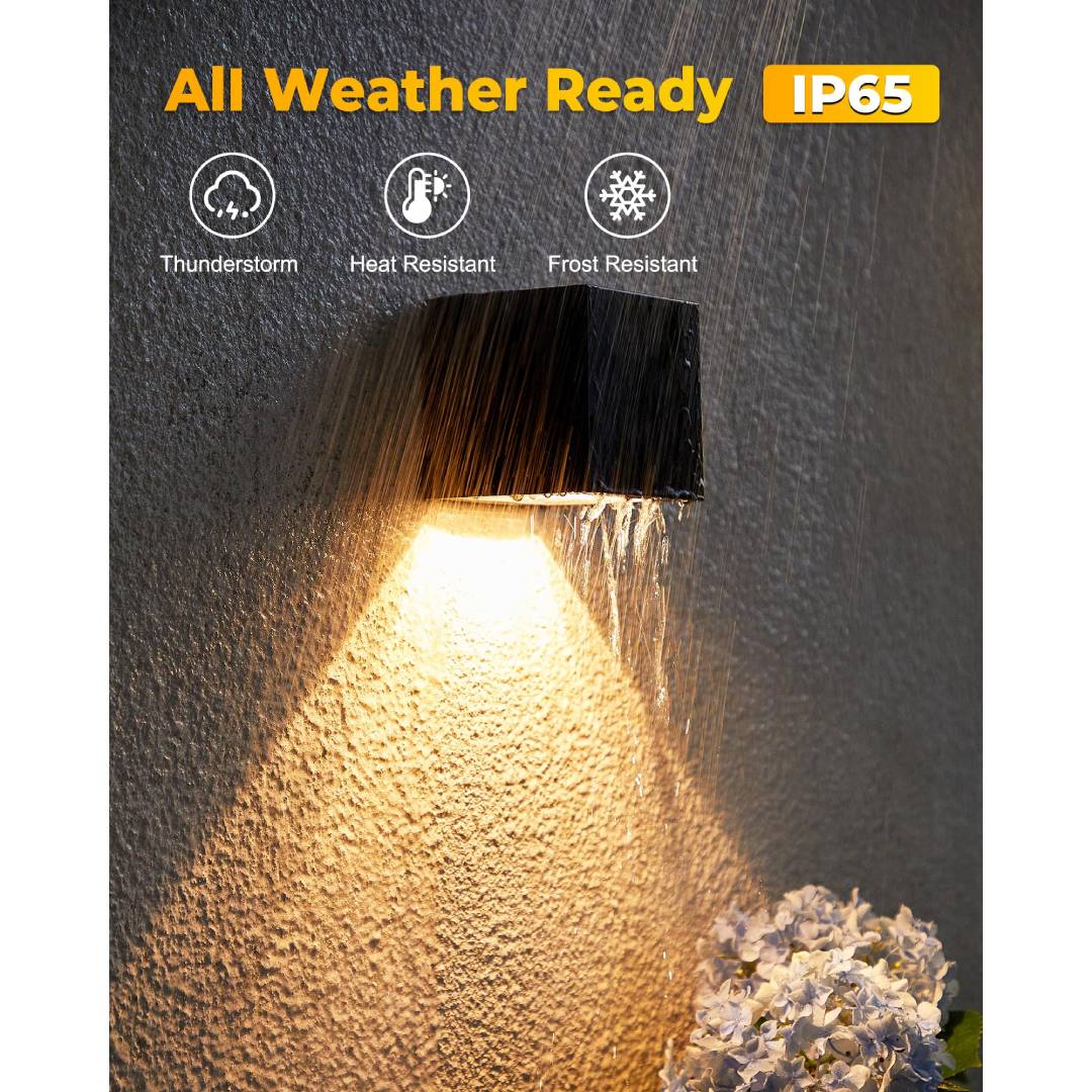 屋外ソーラーウォールライト、正方形モダンソーラーウォールスコ - Outdoor Lighting For Fence のレビューと価格