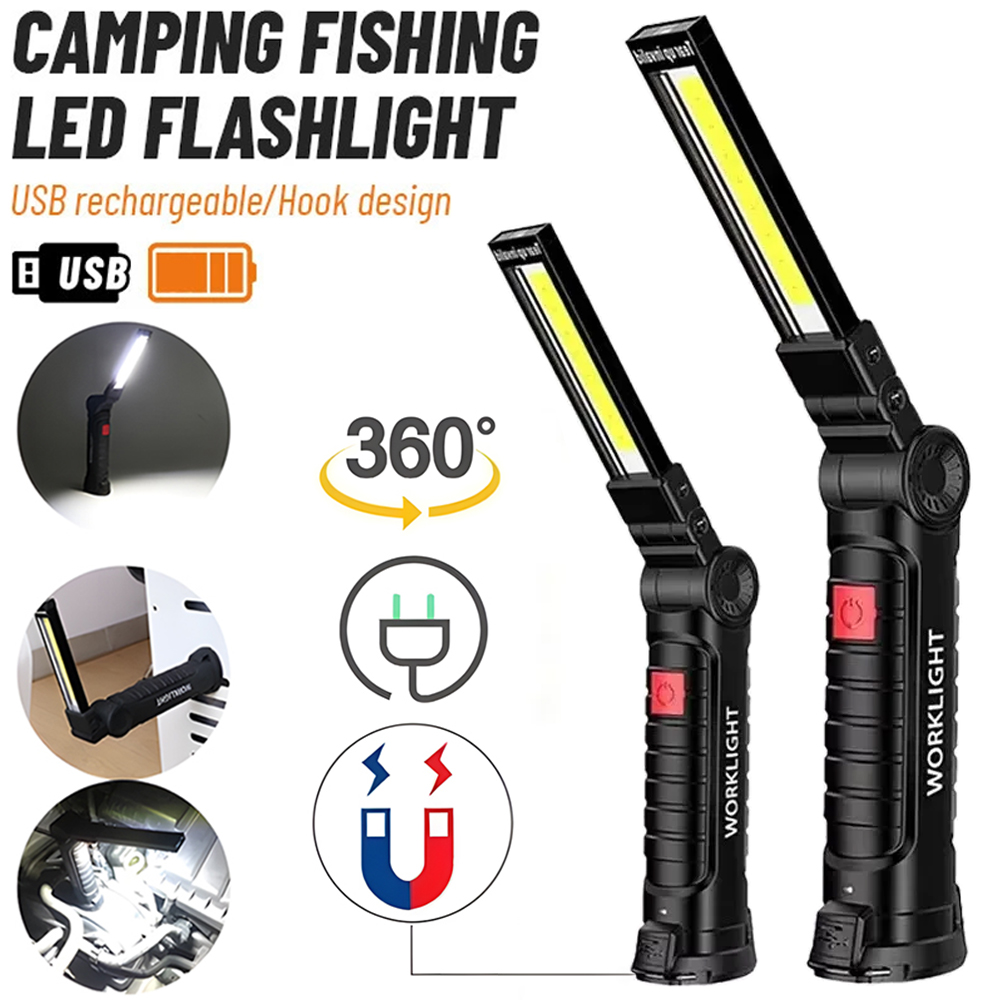 LED COB 懐中電灯 USB 充電式トーチ検査ランプ 磁 - Outdoor Lighting Landscape のレビューと価格
