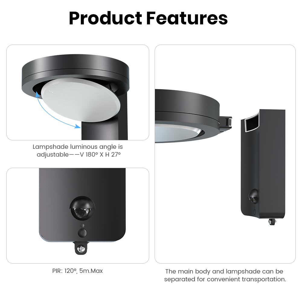 SRESKYソーラー式屋外ウォールライト 防水LED壁掛けラ - Outdoor Lighting For Fence のレビューと価格
