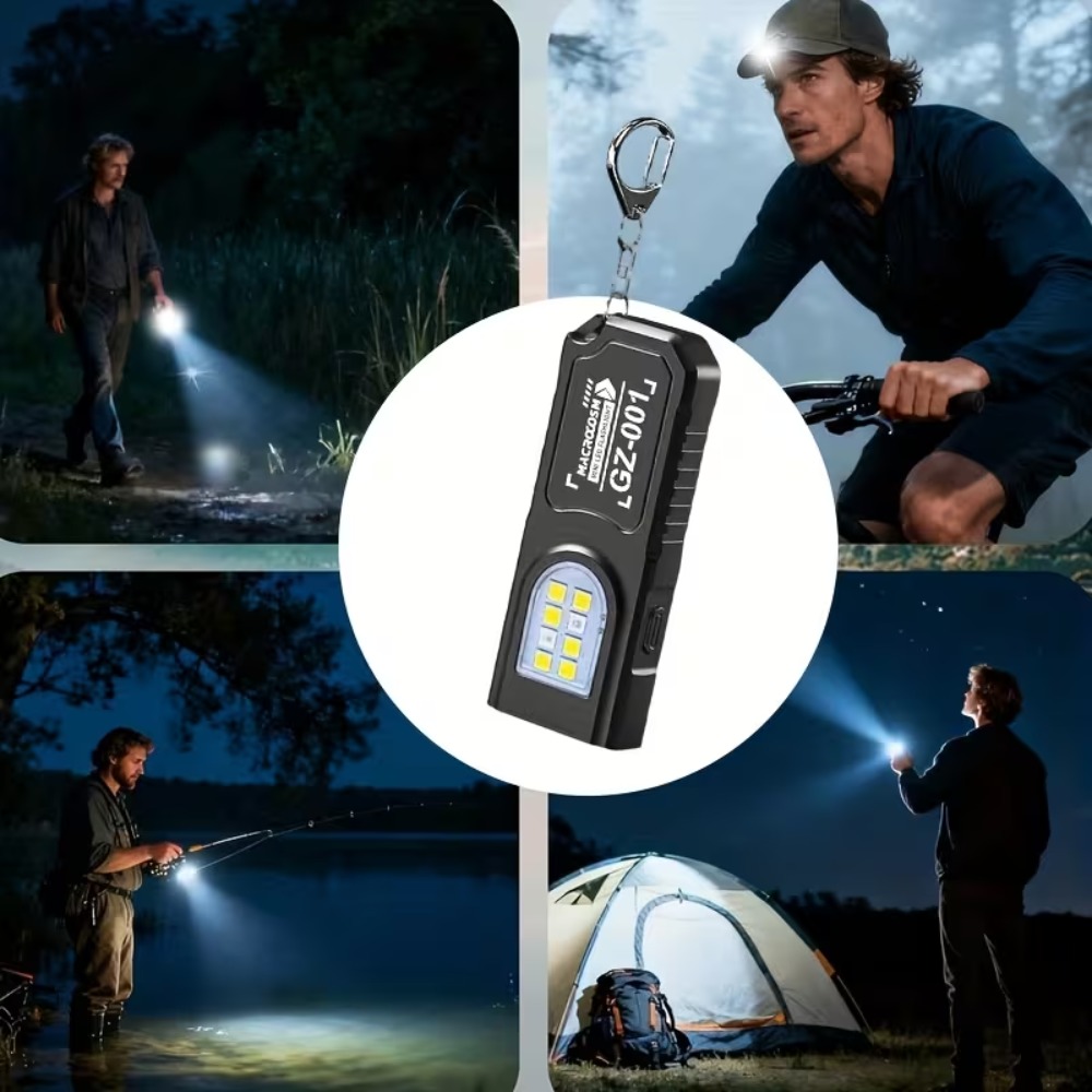 ミニ COB LED キーホルダー懐中電灯 USB 充電式ト - Outdoor Lighting B&Q のレビューと価格